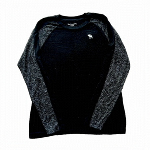 Abercrombie Kids Lightweight Black Sweater Long Sleeved Shirt Size 13/14
